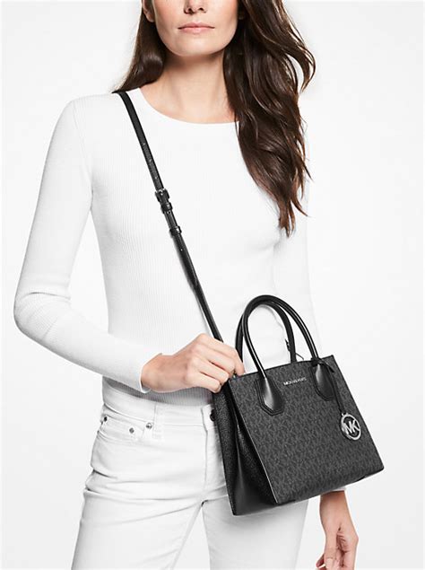 michael kors mercer accordion medium|Mercer Medium Logo and Leather Accordion Crossbody Bag.